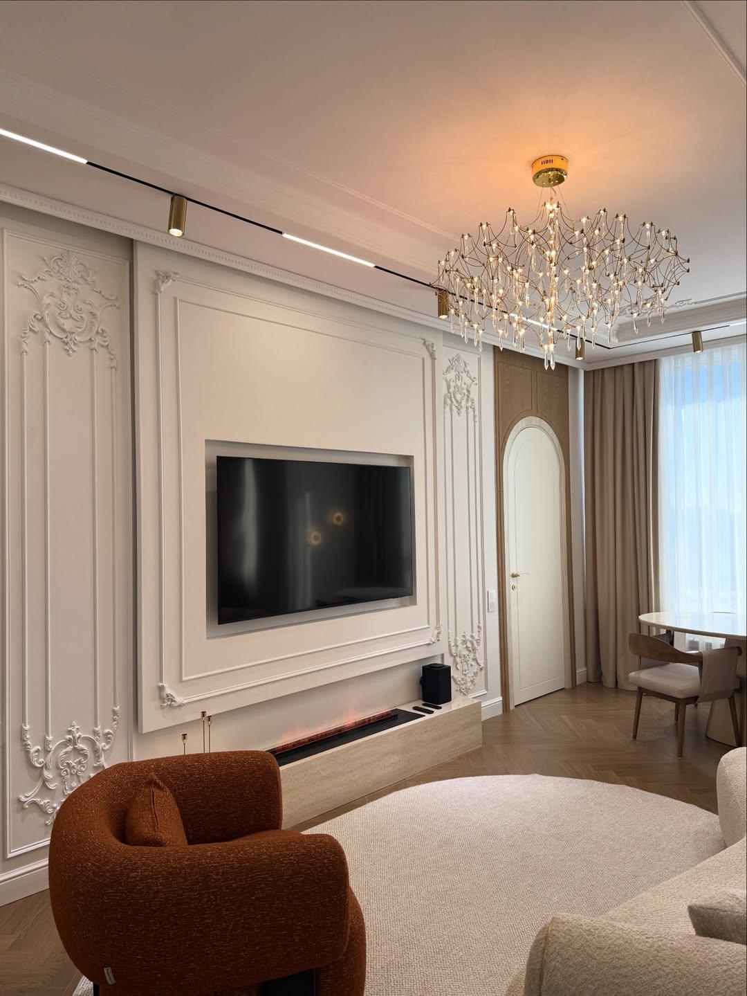 Гостиная после ремонта — Alatau C&E, Алматы